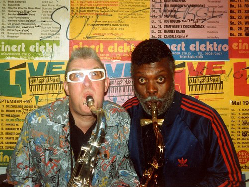 Early 90s: With Big Jay McNeely in Germany
