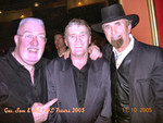 Basking in the after-show glow with fabled Merseybeat promoter Sam Leach
and Blues & Soul comrade & fellow New Orleans devotee Al Peters.